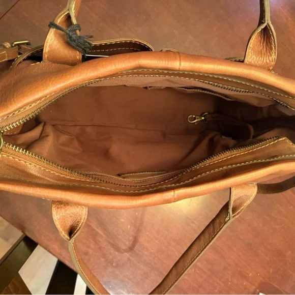 Frye Mindy Pocket Satchel in Caramel - Picture 4 of 6
